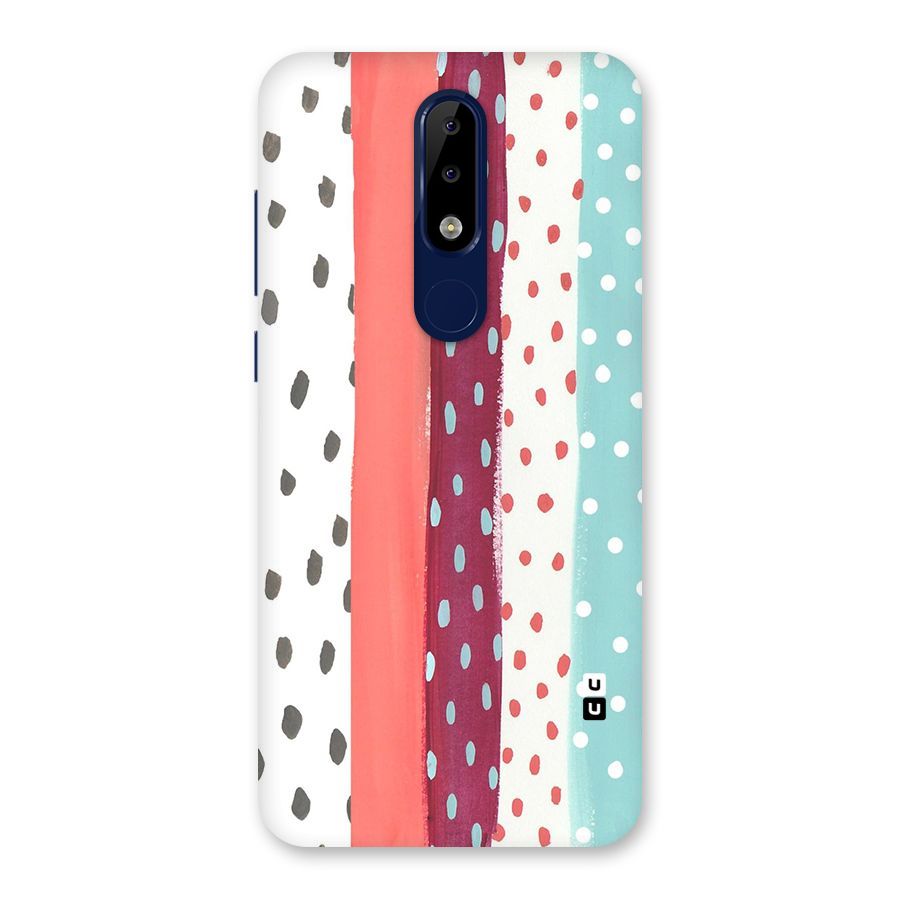 Polka Brush Art Back Case for Nokia 5.1 Plus