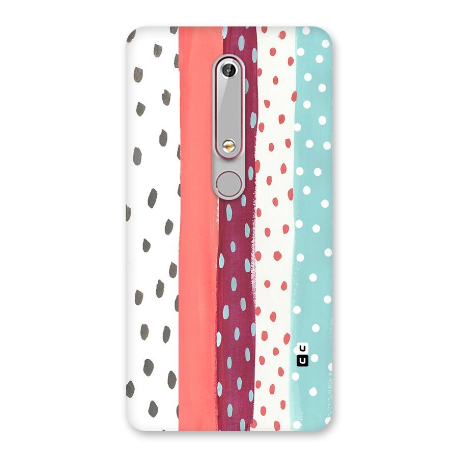 Polka Brush Art Back Case for Nokia 6.1