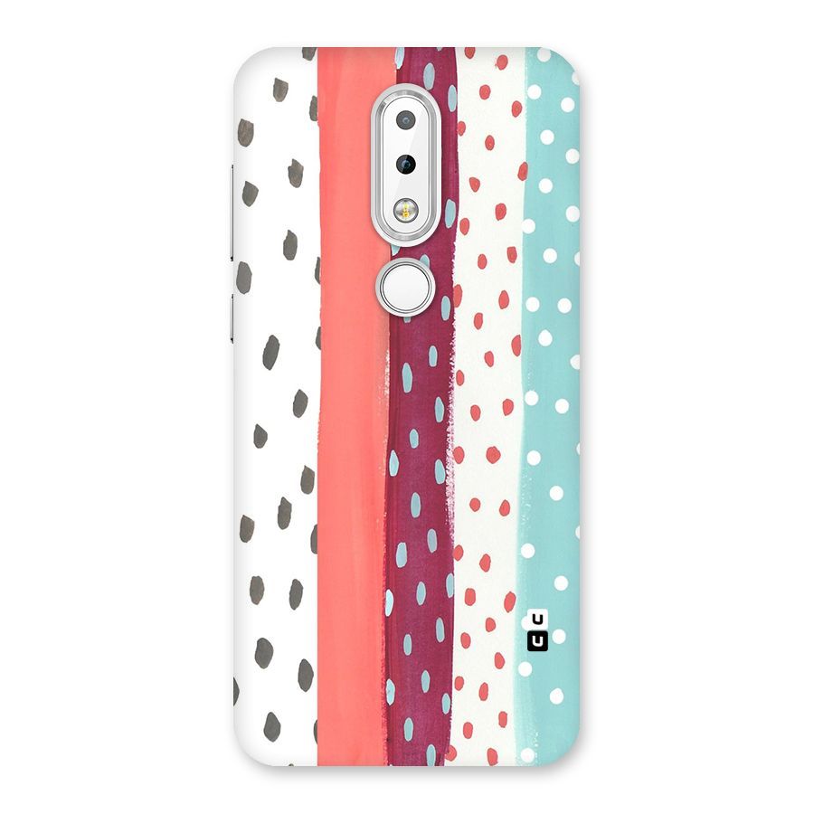 Polka Brush Art Back Case for Nokia 6.1 Plus