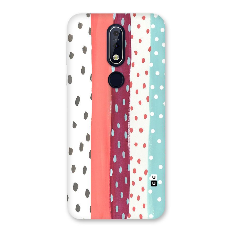 Polka Brush Art Back Case for Nokia 7.1