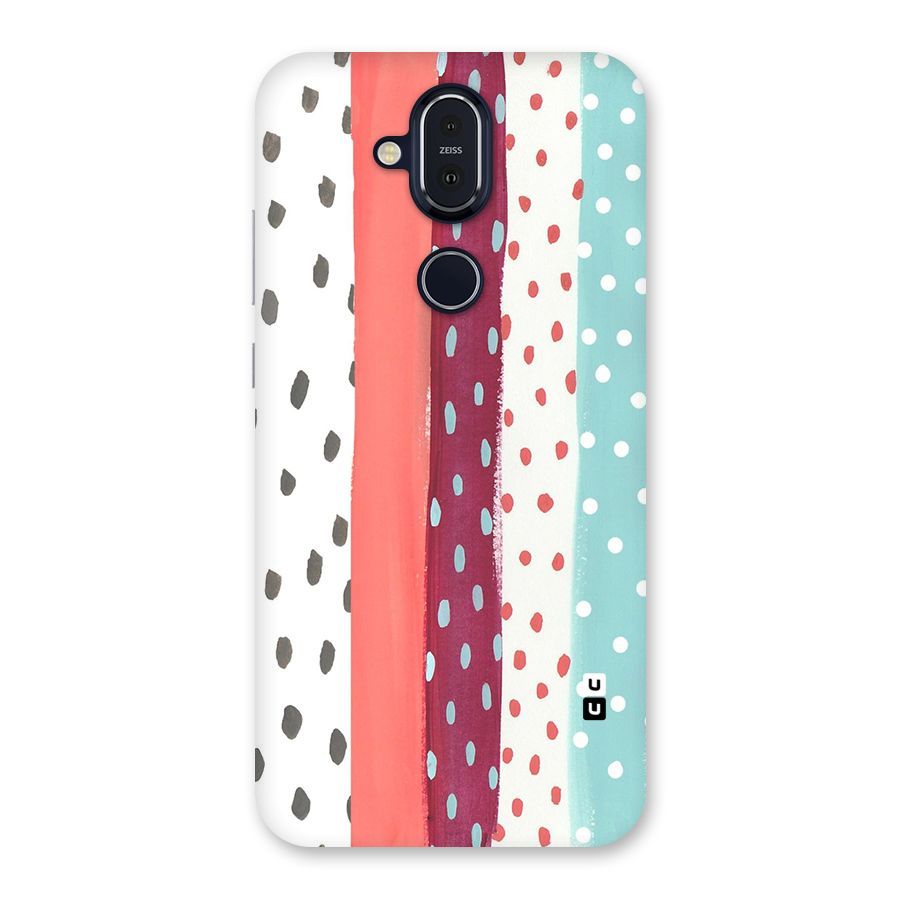 Polka Brush Art Back Case for Nokia 8.1