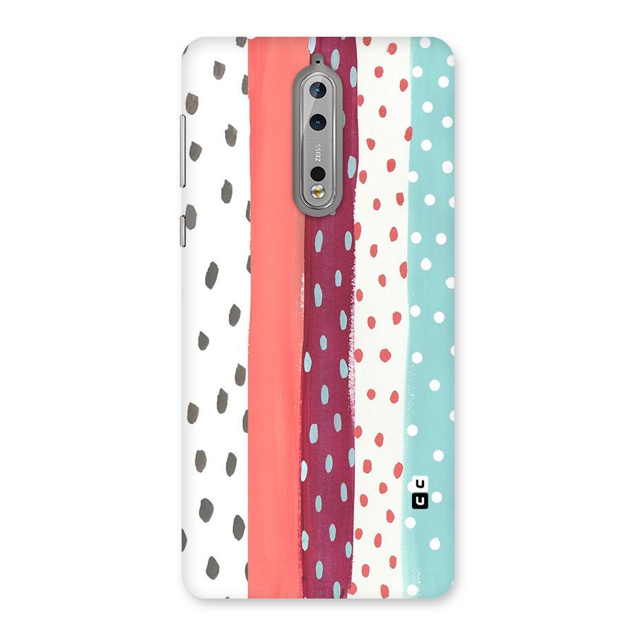 Polka Brush Art Back Case for Nokia 8