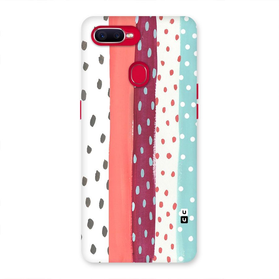 Polka Brush Art Back Case for Oppo F9 Pro