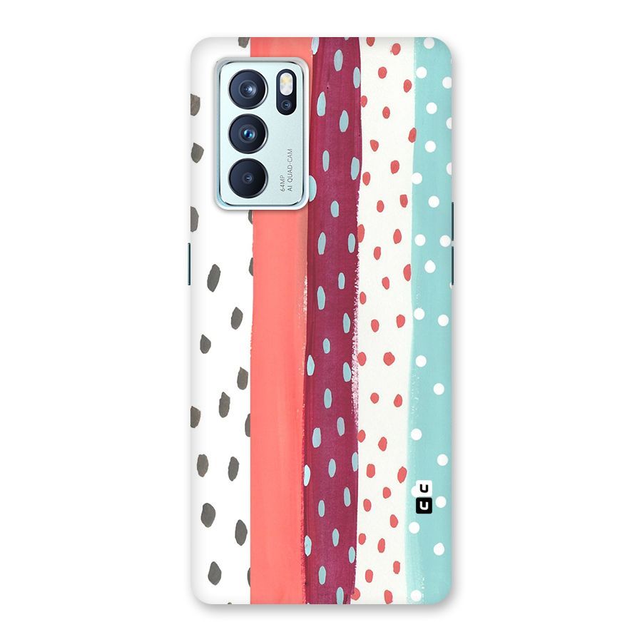 Polka Brush Art Back Case for Oppo Reno6 Pro 5G