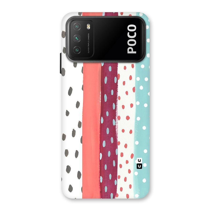 Polka Brush Art Back Case for Poco M3