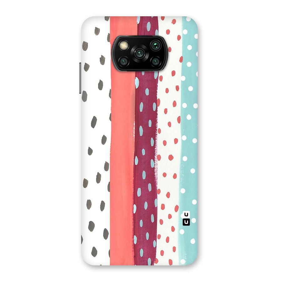 Polka Brush Art Back Case for Poco X3