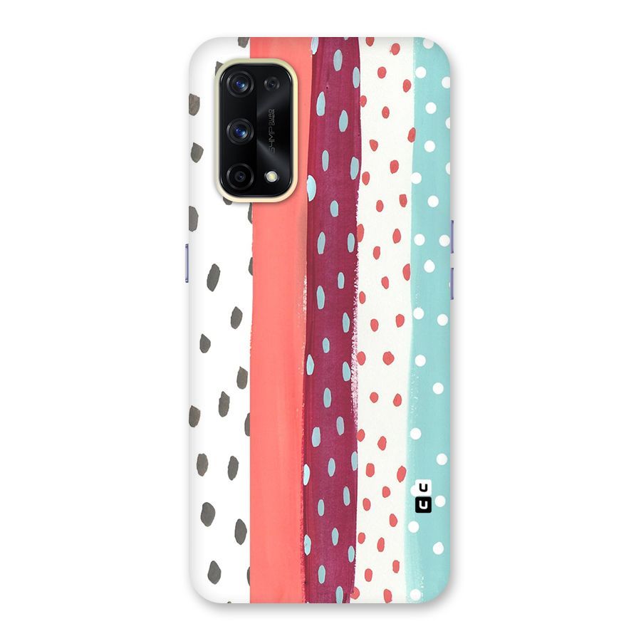 Polka Brush Art Glass Back Case for Realme X7 Pro