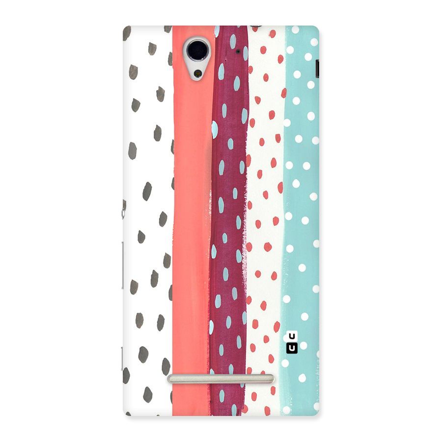 Polka Brush Art Back Case for Sony Xperia C3