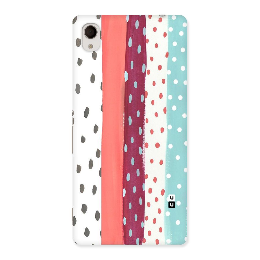 Polka Brush Art Back Case for Sony Xperia M4