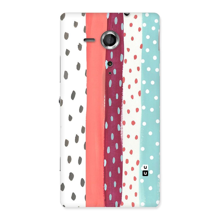 Polka Brush Art Back Case for Sony Xperia SP