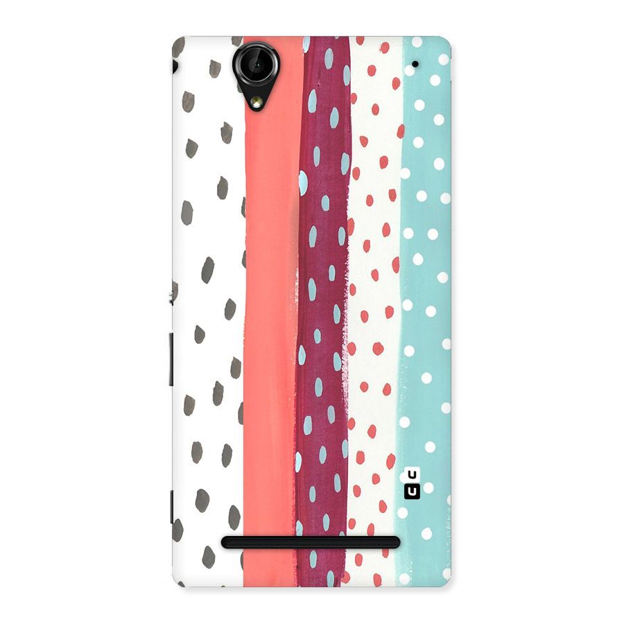 Polka Brush Art Back Case for Sony Xperia T2