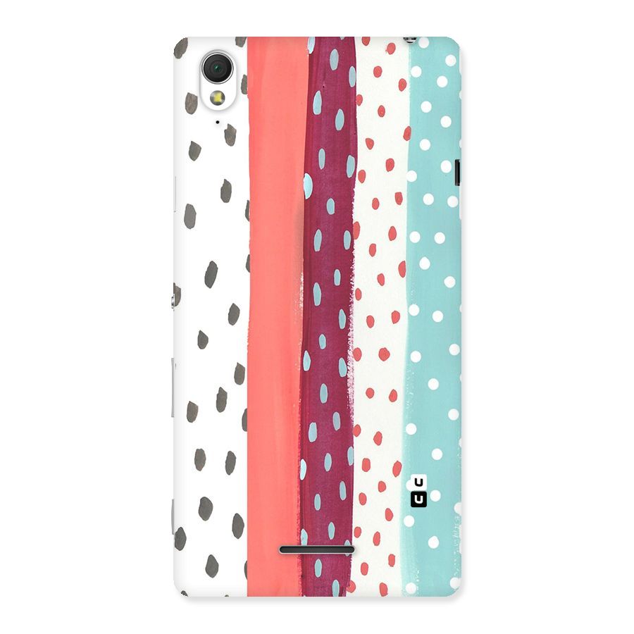 Polka Brush Art Back Case for Sony Xperia T3