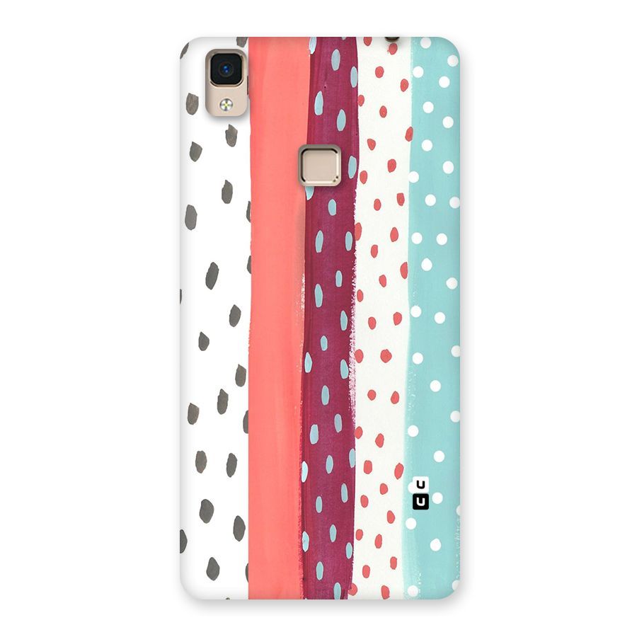 Polka Brush Art Back Case for V3 Max