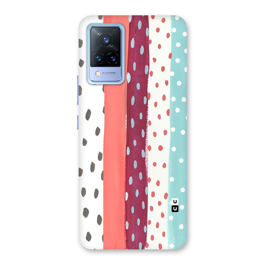 Polka Brush Art Back Case for Vivo V21 5G