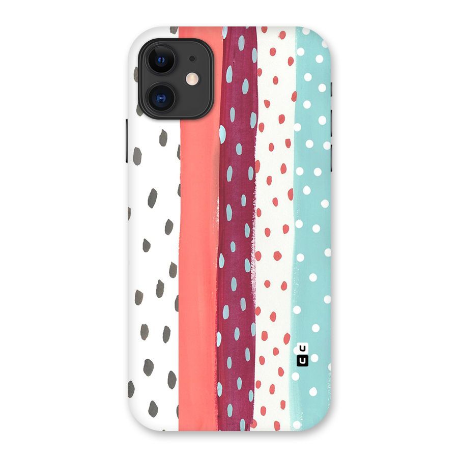Polka Brush Art Back Case for iPhone 11