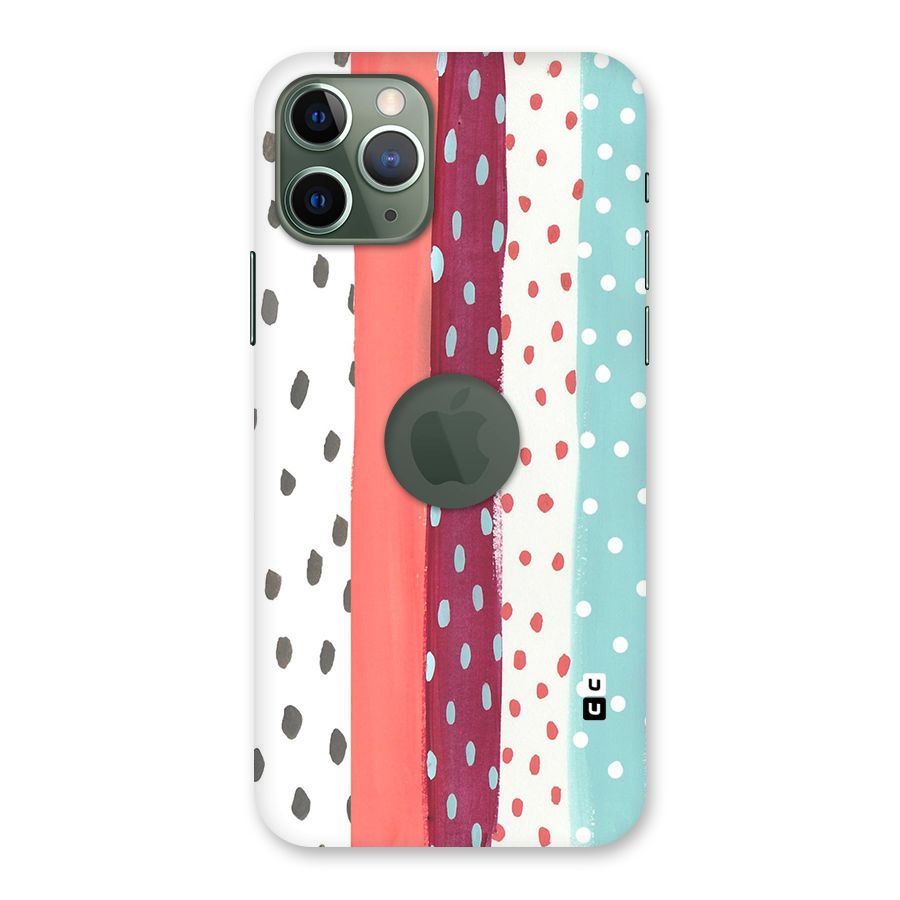 Polka Brush Art Back Case for iPhone 11 Pro Logo  Cut