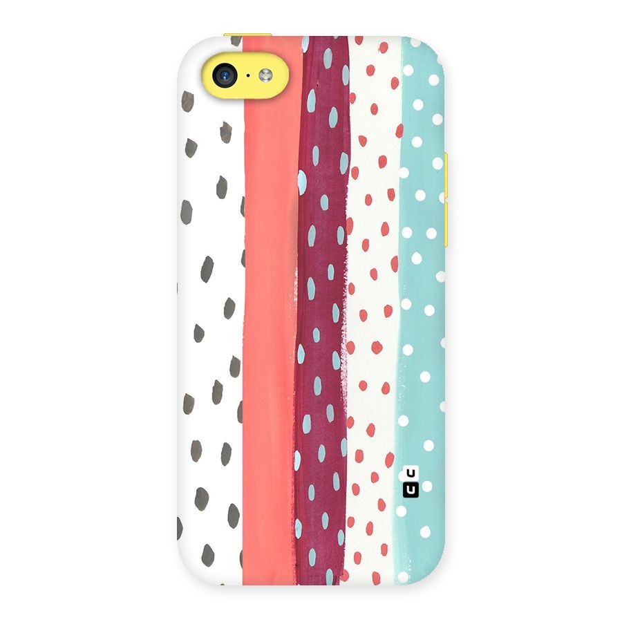 Polka Brush Art Back Case for iPhone 5C