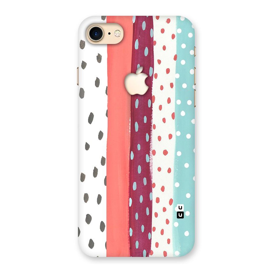 Polka Brush Art Back Case for iPhone 7 Apple Cut