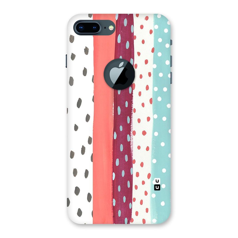 Polka Brush Art Back Case for iPhone 7 Plus Logo Cut
