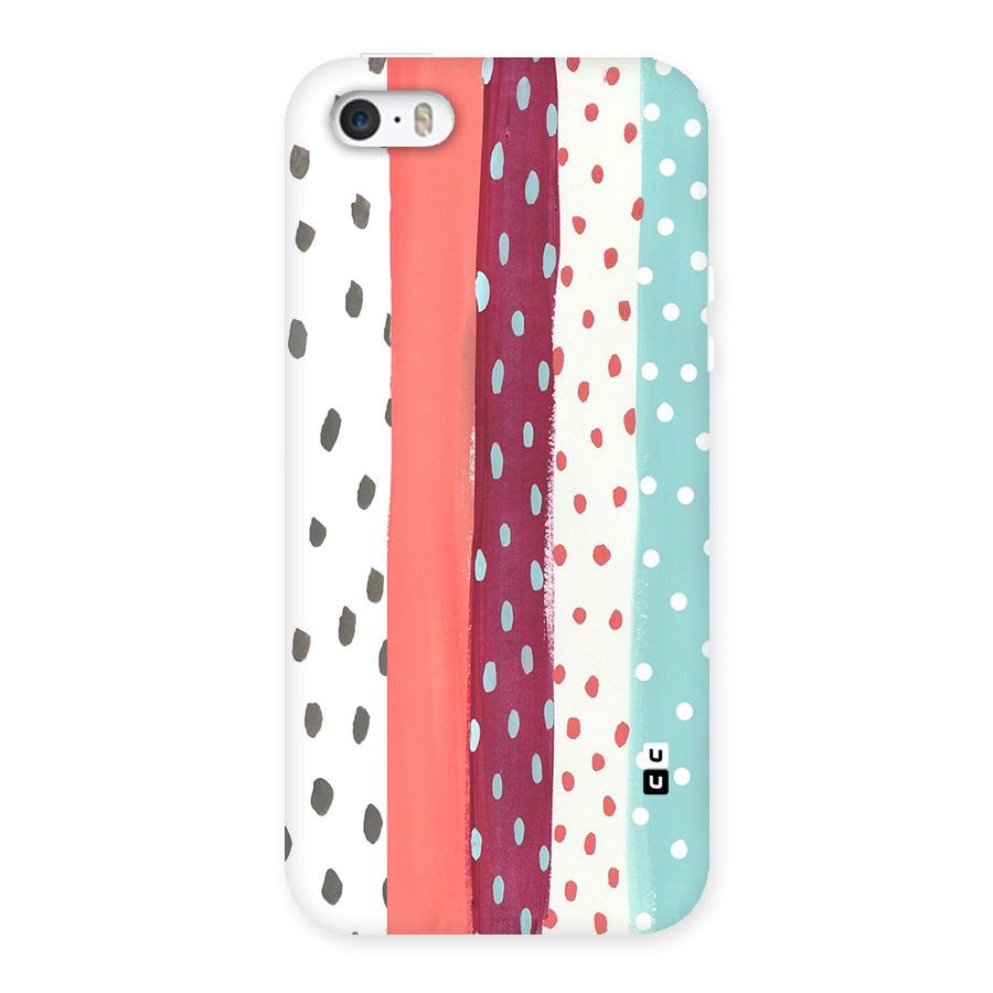 Polka Brush Art Back Case for iPhone SE
