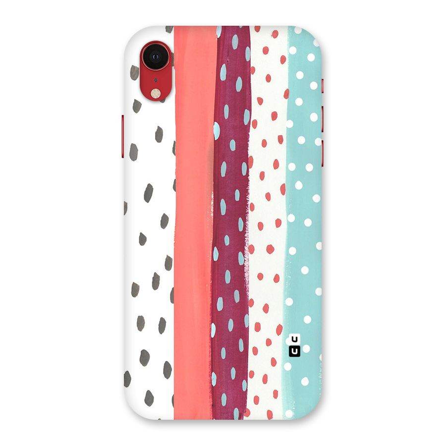 Polka Brush Art Back Case for iPhone XR