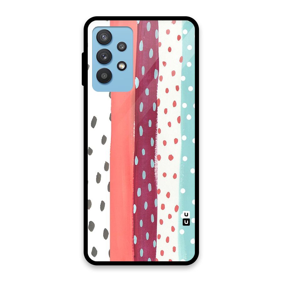 Polka Brush Art Glass Back Case for Galaxy M32 5G