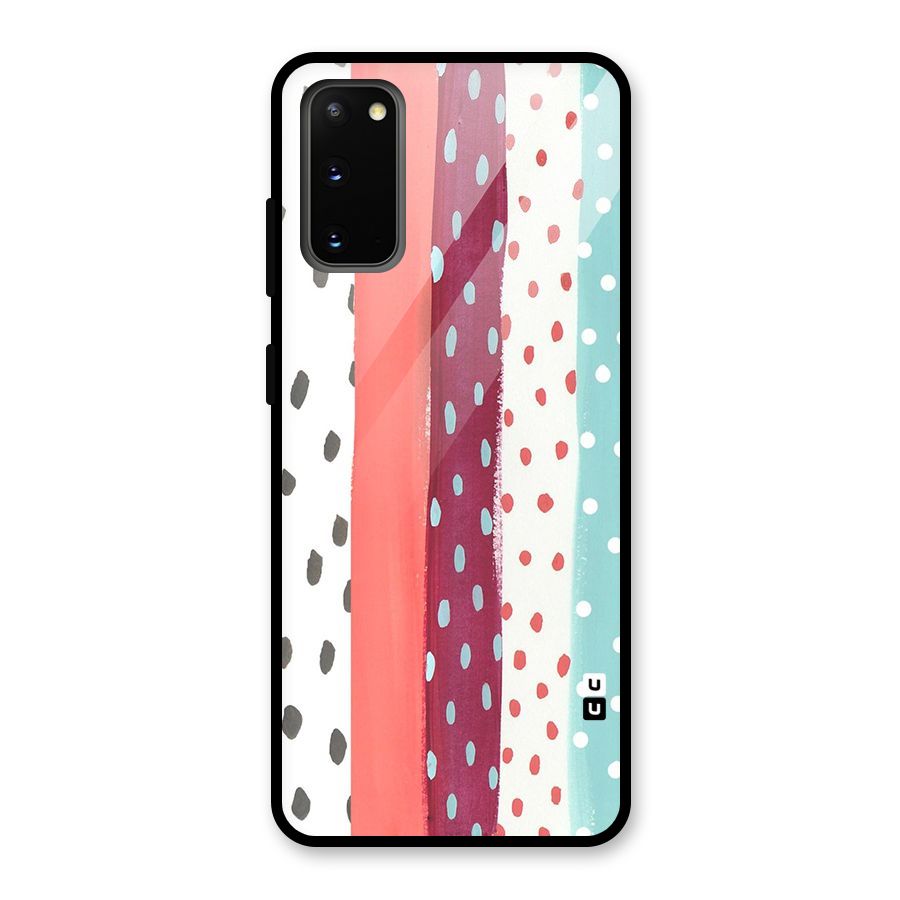 Polka Brush Art Glass Back Case for Galaxy S20