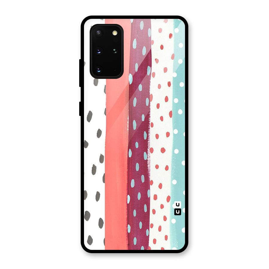 Polka Brush Art Glass Back Case for Galaxy S20 Plus