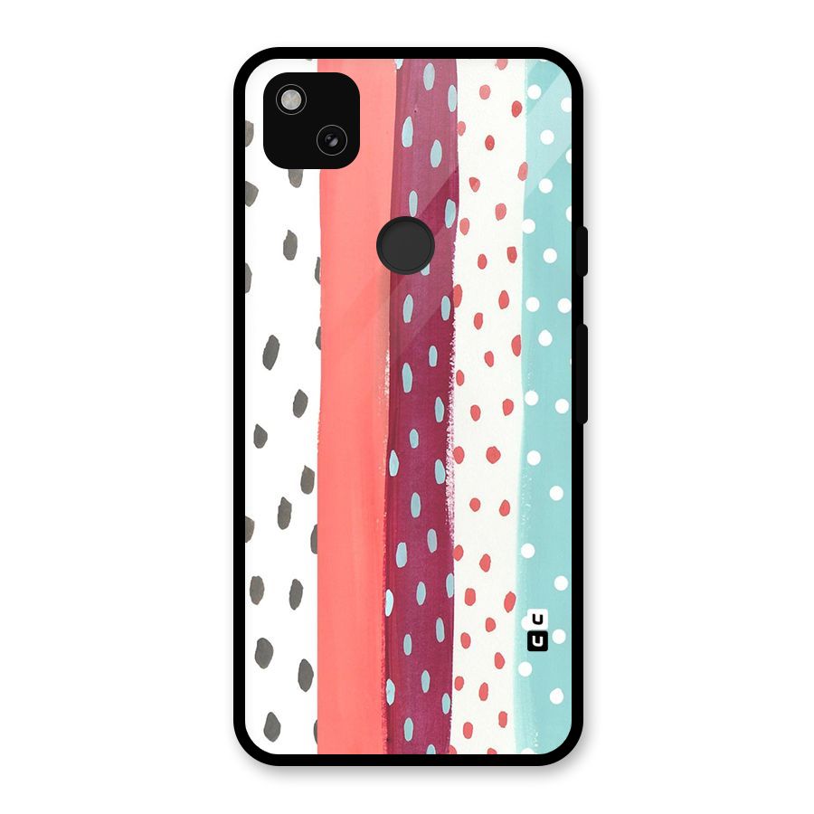 Polka Brush Art Glass Back Case for Google Pixel 4a