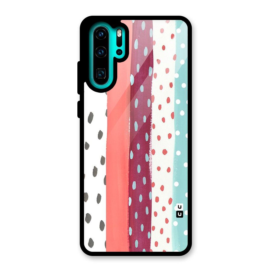 Polka Brush Art Glass Back Case for Huawei P30 Pro
