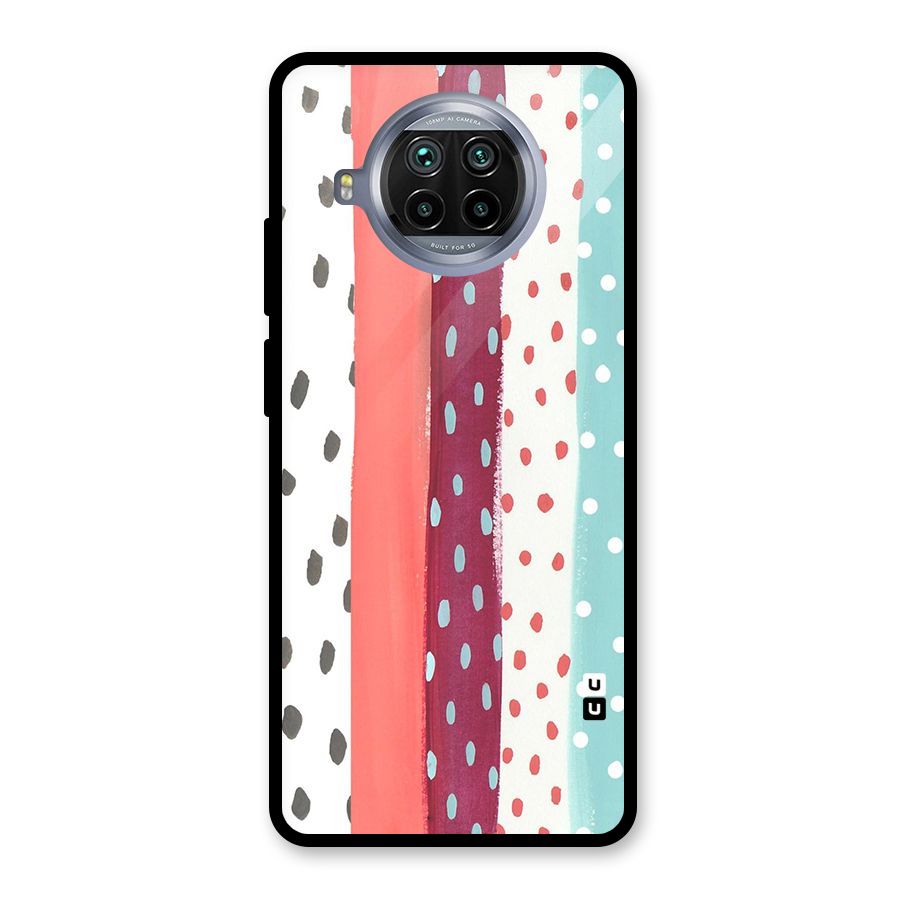 Polka Brush Art Glass Back Case for Mi 10i