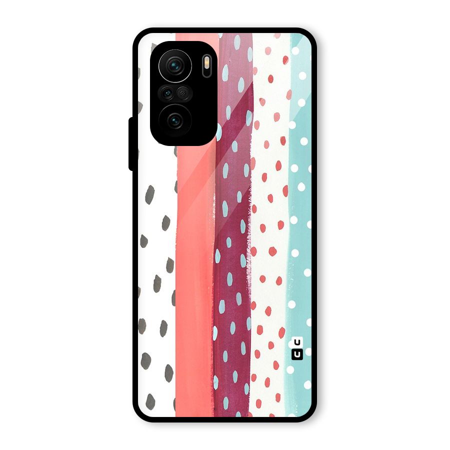 Polka Brush Art Glass Back Case for Mi 11x