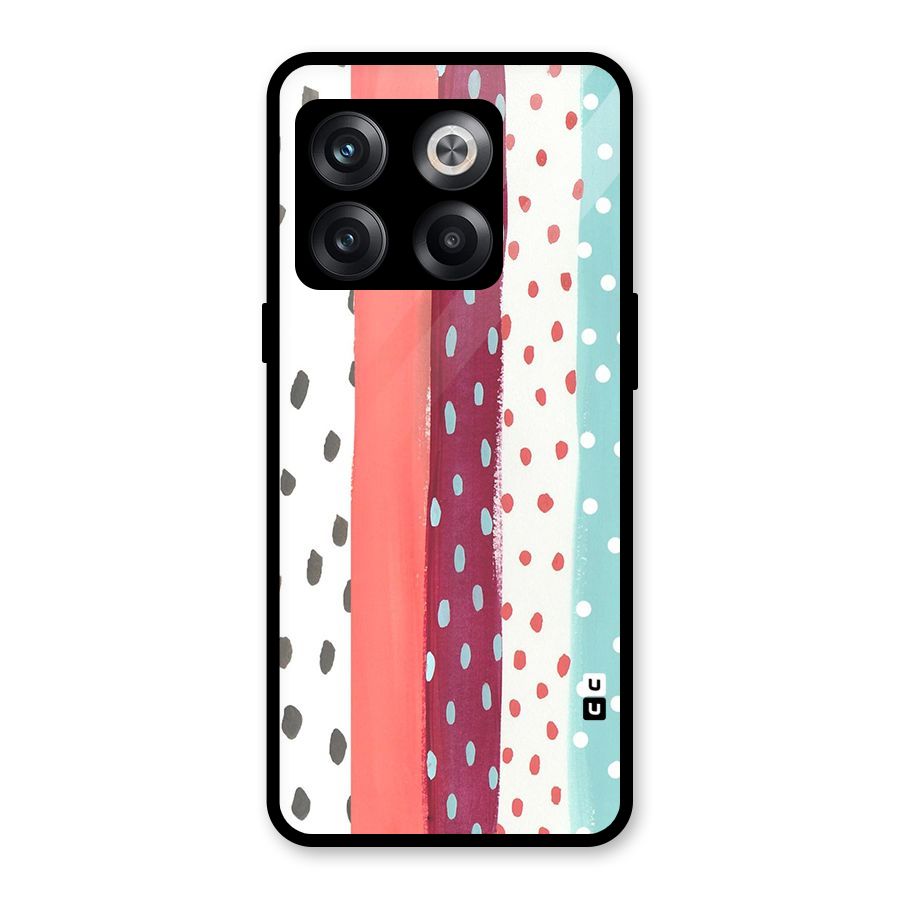 Polka Brush Art Glass Back Case for OnePlus 10T