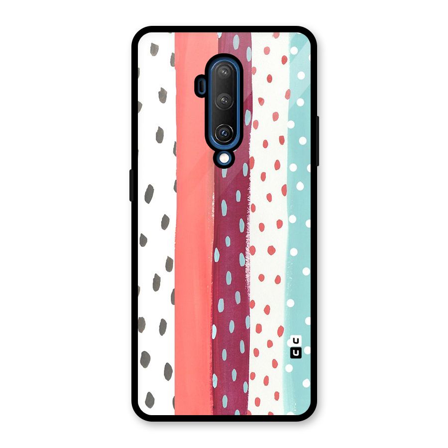 Polka Brush Art Glass Back Case for OnePlus 7T Pro