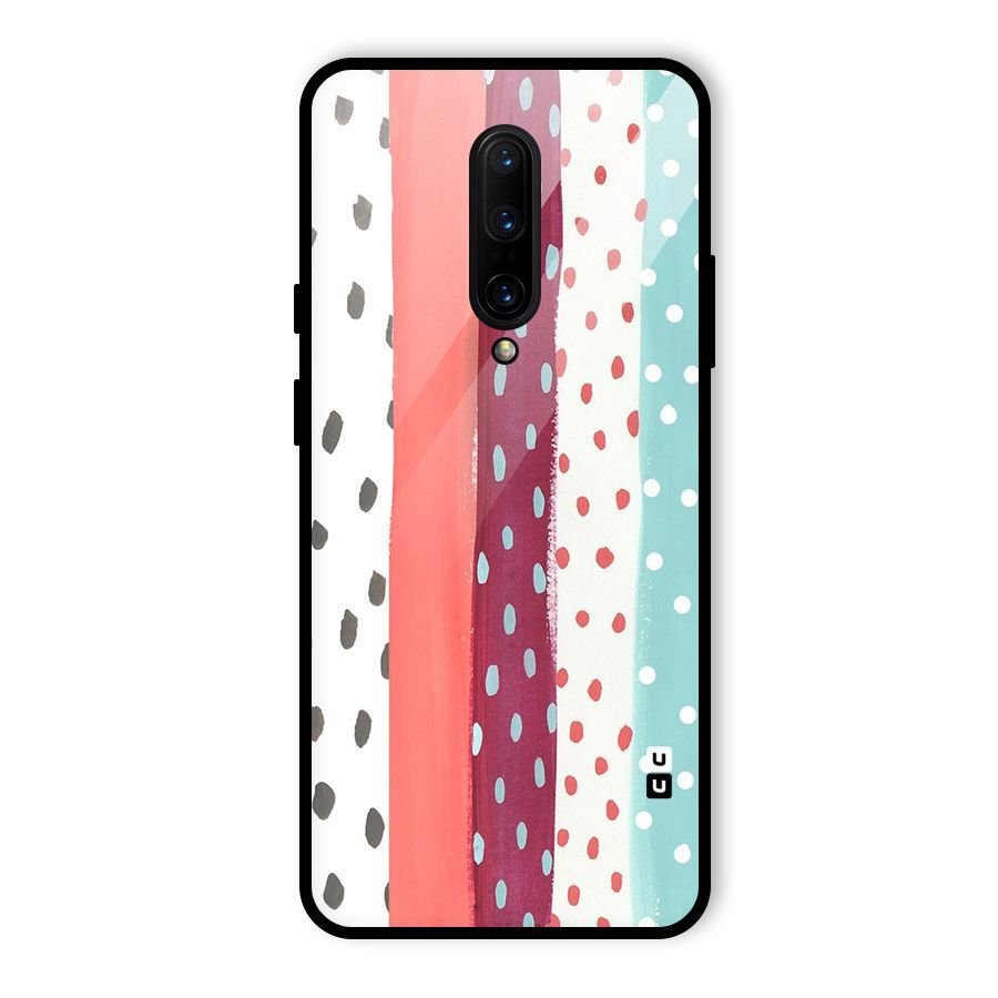 Polka Brush Art Glass Back Case for OnePlus 7 Pro