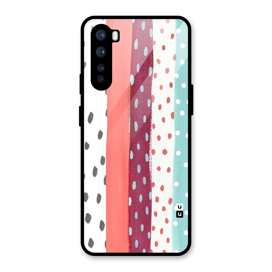 Polka Brush Art Glass Back Case for OnePlus Nord