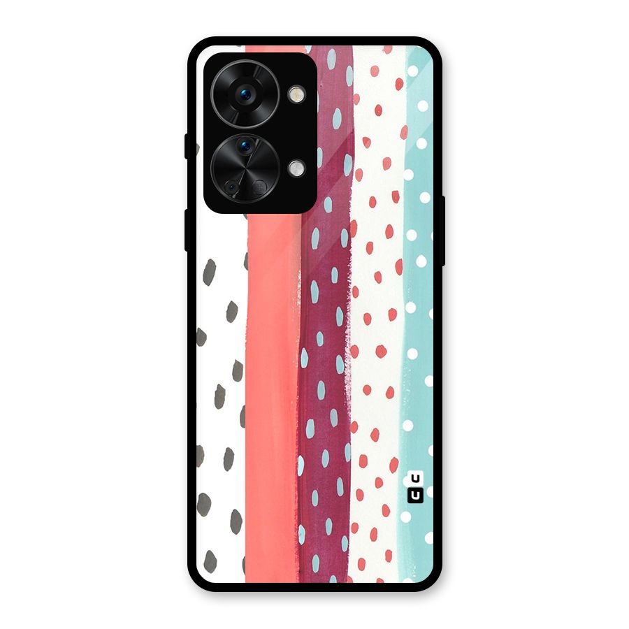 Polka Brush Art Glass Back Case for OnePlus Nord 2T