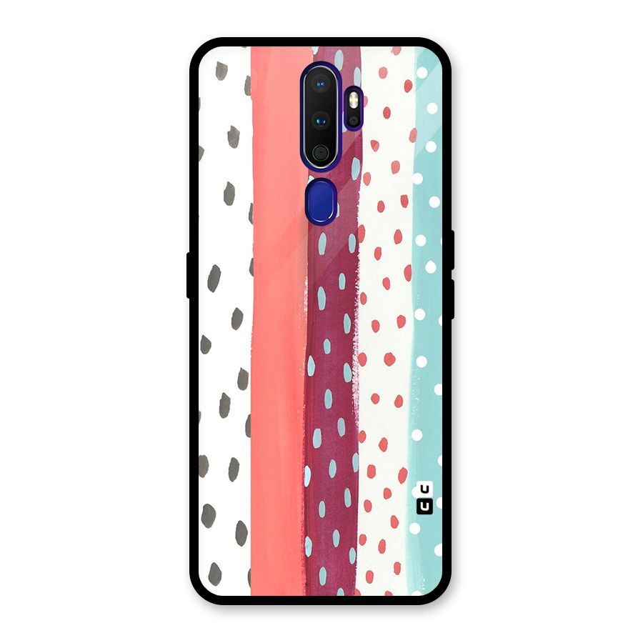 Polka Brush Art Glass Back Case for Oppo A9 (2020)
