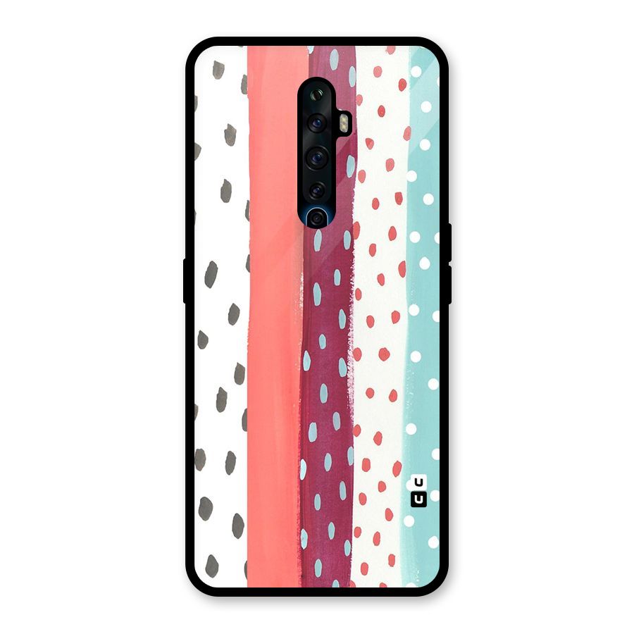 Polka Brush Art Glass Back Case for Oppo Reno2 F
