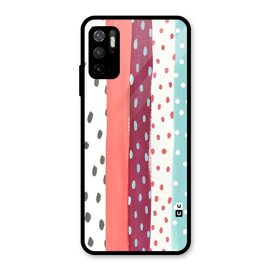 Polka Brush Art Glass Back Case for Poco M3 Pro 5G