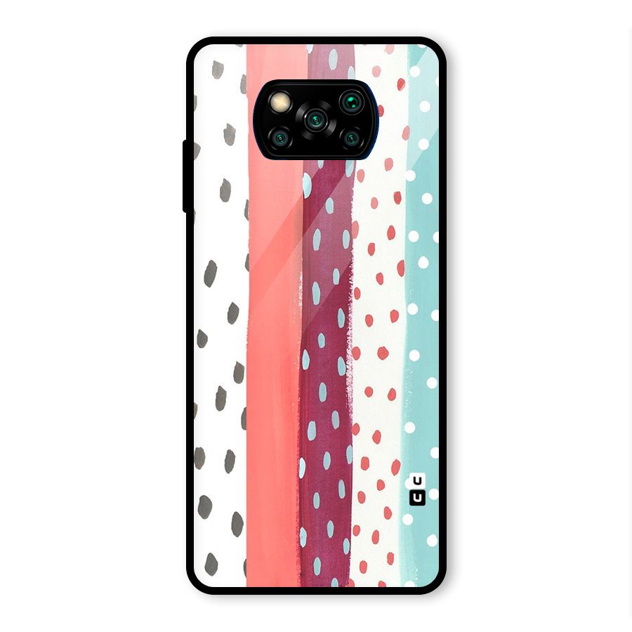 Polka Brush Art Glass Back Case for Poco X3 Pro
