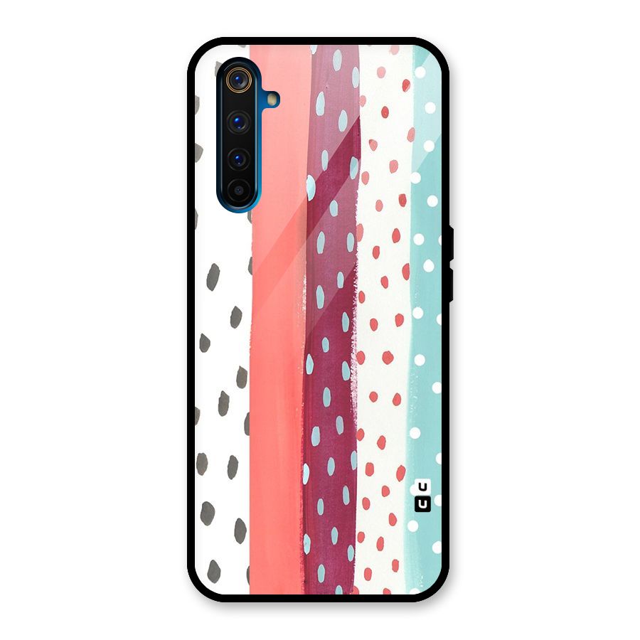 Polka Brush Art Glass Back Case for Realme 6 Pro