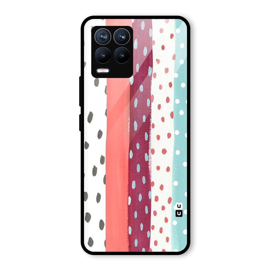 Polka Brush Art Glass Back Case for Realme 8 Pro