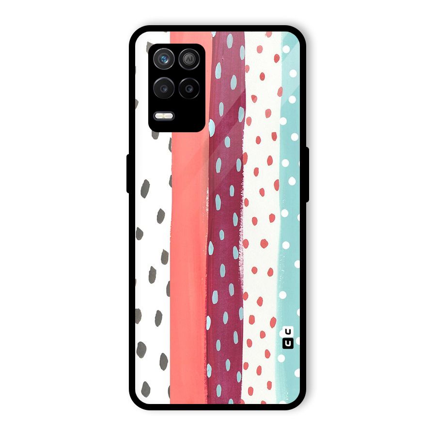 Polka Brush Art Glass Back Case for Realme 9 5G