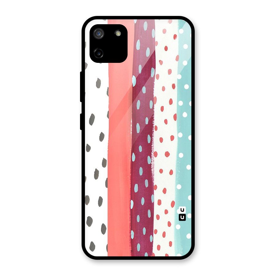 Polka Brush Art Glass Back Case for Realme C11
