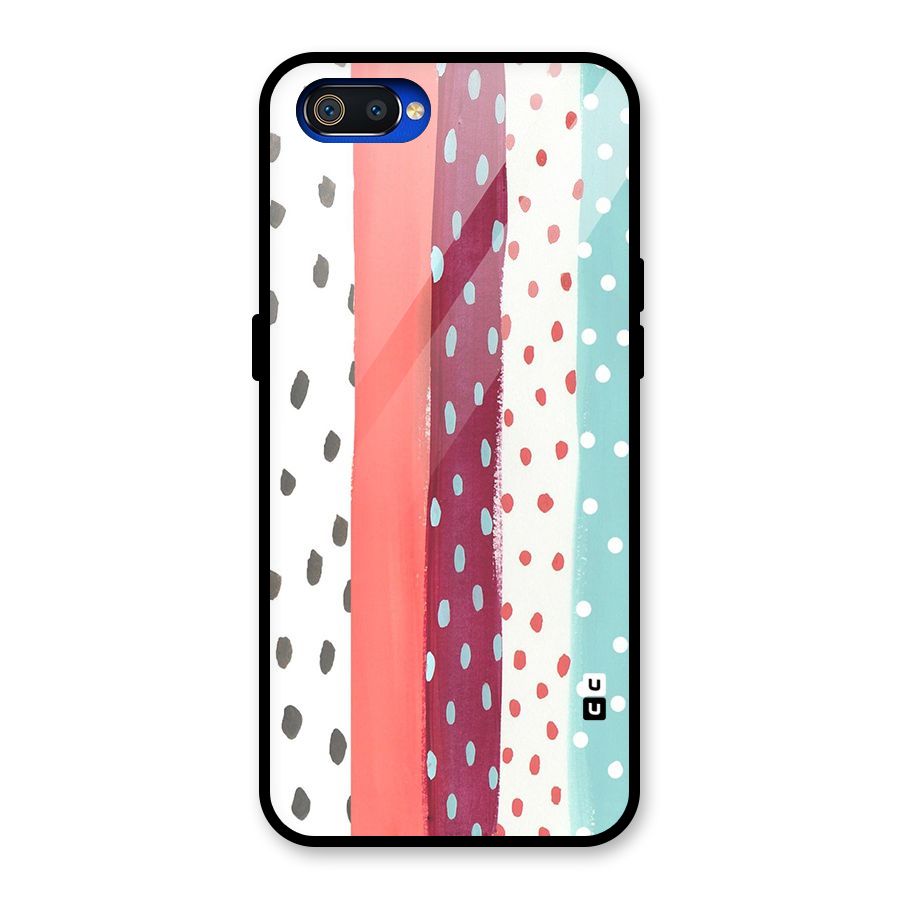 Polka Brush Art Glass Back Case for Realme C2