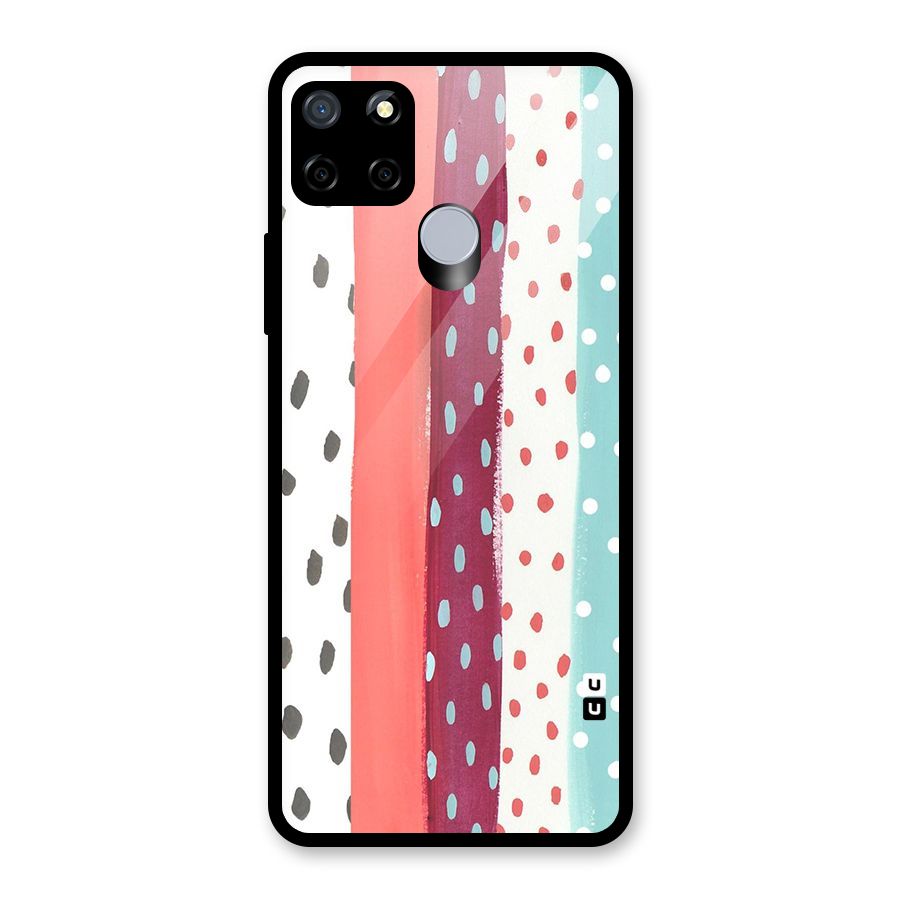 Polka Brush Art Glass Back Case for Realme Narzo 20