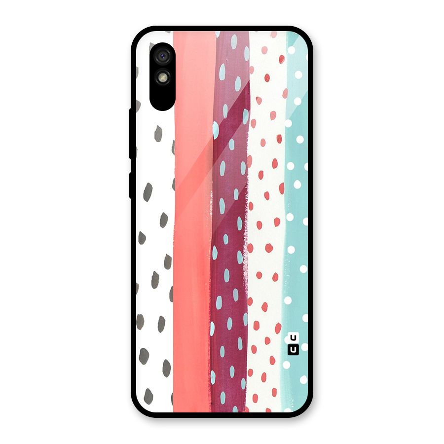 Polka Brush Art Glass Back Case for Redmi 9A
