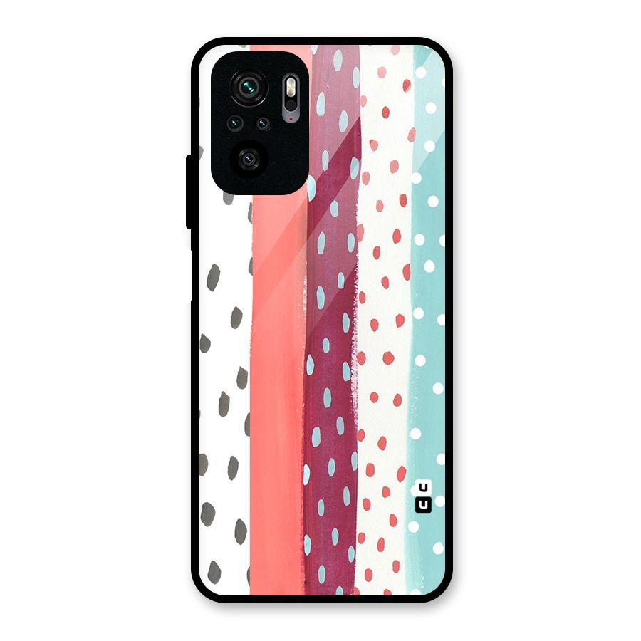 Polka Brush Art Glass Back Case for Redmi Note 10