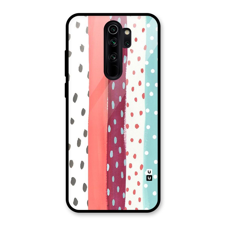 Polka Brush Art Glass Back Case for Redmi Note 8 Pro